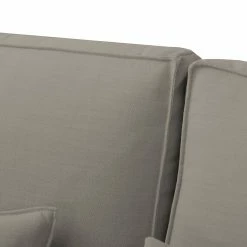 Mørteens Canapé d'angle Lacona - Gris fumé - Méridienne courte à gauche (vue de face) -loftscape Boutique ecksofa oaro strukturstoff longchair davorstehend links rauchgrau 4369544