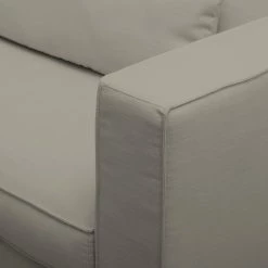 Mørteens Canapé d'angle Lacona - Gris fumé - Méridienne courte à gauche (vue de face) -loftscape Boutique ecksofa oaro strukturstoff longchair davorstehend links rauchgrau 4369548