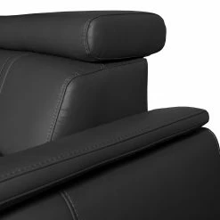 Loftscape Canapé d'angle Olival I - Noir - Angle à droite (vu de face) -loftscape Boutique ecksofa olival echtleder 2 5 sitzer davorstehend rechts schwarz 4195372