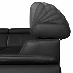 Loftscape Canapé d'angle Olival I - Noir - Angle à droite (vu de face) -loftscape Boutique ecksofa olival echtleder 2 5 sitzer davorstehend rechts schwarz 4195376
