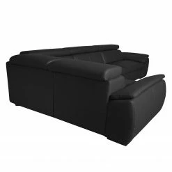Loftscape Canapé d'angle Olival I - Noir - Angle à droite (vu de face) -loftscape Boutique ecksofa olival echtleder 2 5 sitzer davorstehend rechts schwarz 4195396