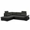 Fredriks Canapé d'angle Puntiro (convertible) - Cuir synthétique Lilo / Tissu structuré Satur: Noit / Anthracite - Méridienne longue à gauche (vue de face) 2 Fredriks Canapé d'angle Puntiro (convertible) - Cuir synthétique Lilo / Tissu structuré Satur: Noit / Anthracite - Méridienne longue à gauche (vue de face) -loftscape Boutique ecksofa puntiro mit schlaffunktion kunstleder webstoff longchair davorstehend links 4376336