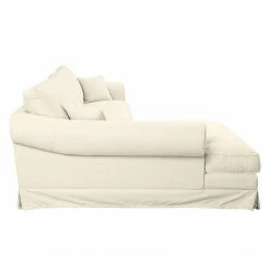 Maison Belfort Canapé d'angle Saltum - Blanc crème - Méridienne courte à gauche (vue de face) 17 Maison Belfort Canapé d'angle Saltum - Blanc crème - Méridienne courte à gauche (vue de face) -loftscape Boutique ecksofa saltum webstoff longchair davorstehend links cremeweiss 4214080