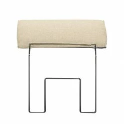 Loftscape Canapé d'angle Sharon - Tissu beige - Méridienne à gauche (vue de face) - 2 appuis-tête -loftscape Boutique ecksofa sharon webstoff beige ottomane davorstehend links 414073