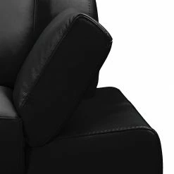 Loftscape Canapé d'angle Silvano - Avec appui-tête -loftscape Boutique ecksofa silvano echtleder schwarz longchair davorstehend links 490859