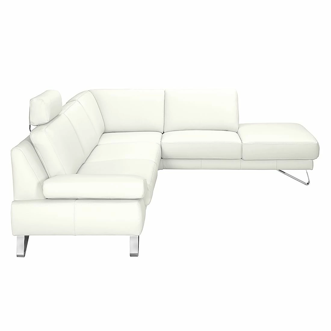 Loftscape Canapé d'angle Silvano - Cuir synthétique blanc - Méridienne à droite (vue de face) - Sans appui-tête 5 Loftscape Canapé d'angle Silvano - Cuir synthétique blanc - Méridienne à droite (vue de face) - Sans appui-tête – Image 3