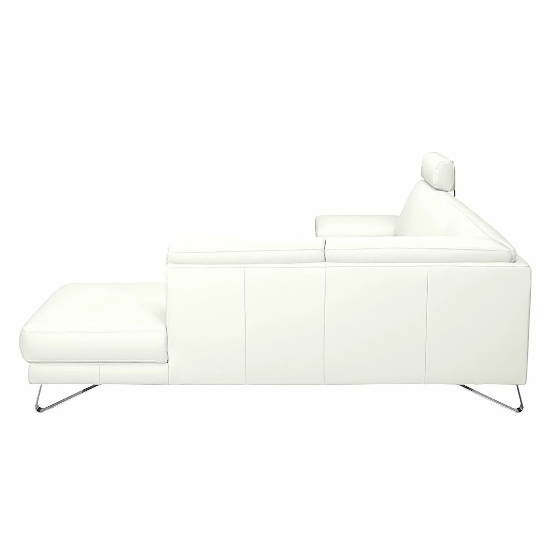 Loftscape Canapé d'angle Silvano - Cuir synthétique blanc - Méridienne à droite (vue de face) - Sans appui-tête 9 Loftscape Canapé d'angle Silvano - Cuir synthétique blanc - Méridienne à droite (vue de face) - Sans appui-tête – Image 7