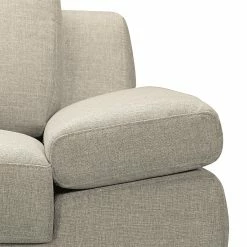 Loftscape Canapé d'angle Silvano - Tissu beige - Méridienne à droite (vue de face) Sans appui-tête -loftscape Boutique ecksofa silvano webstoff beige longchair davorstehend rechts 514677
