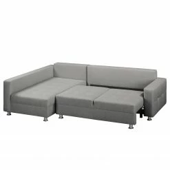 Fredriks Canapé d'angle Upwell (convertible) - Tissu structuré -loftscape Boutique ecksofa upwell mit schlaffunktion strukturstoff ottomane davorstehend links platin 5050684
