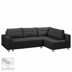 Fredriks Canapé d'angle Upwell (convertible) - Tissu structuré -loftscape Boutique ecksofa upwell mit schlaffunktion strukturstoff ottomane davorstehend rechts anthrazit 5051028