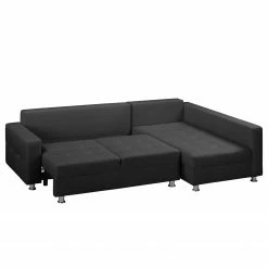 Fredriks Canapé d'angle Upwell (convertible) - Tissu structuré -loftscape Boutique ecksofa upwell mit schlaffunktion strukturstoff ottomane davorstehend rechts anthrazit 5051032
