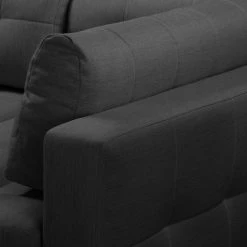 Fredriks Canapé d'angle Upwell (convertible) - Tissu structuré -loftscape Boutique ecksofa upwell mit schlaffunktion strukturstoff ottomane davorstehend rechts anthrazit 5051068