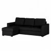 Loftscape Canapé d'angle Venezia - Avec fonction couchage - Cuir véritable - Méridienne montable à gauche et à droite - Noir -loftscape Boutique ecksofa venezia mit schlaffunktion beidseitig montierbar echtleder schwarz 5176732
