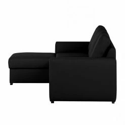 Loftscape Canapé d'angle Venezia - Avec fonction couchage - Cuir véritable - Méridienne montable à gauche et à droite - Noir 26 Loftscape Canapé d'angle Venezia - Avec fonction couchage - Cuir véritable - Méridienne montable à gauche et à droite - Noir -loftscape Boutique ecksofa venezia mit schlaffunktion echtleder schwarz longchair davorstehend links 287594