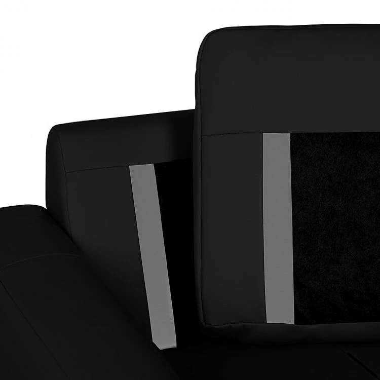 Loftscape Canapé d'angle Venezia - Avec fonction couchage - Cuir véritable - Méridienne montable à gauche et à droite - Noir 15 Loftscape Canapé d'angle Venezia - Avec fonction couchage - Cuir véritable - Méridienne montable à gauche et à droite - Noir – Image 13