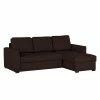 Loftscape Canapé d'angle Venezia - Avec fonction couchage - Imitation cuir - Méridienne montable à gauche et à droite - Marron -loftscape Boutique ecksofa venezia mit schlaffunktion kunstleder braun 253332