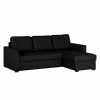 Loftscape Canapé d'angle Venezia - Avec fonction couchage - Imitation cuir - Méridienne montable à gauche et à droite - Noir 2 Loftscape Canapé d'angle Venezia - Avec fonction couchage - Imitation cuir - Méridienne montable à gauche et à droite - Noir -loftscape Boutique ecksofa venezia mit schlaffunktion kunstleder schwarz 257540