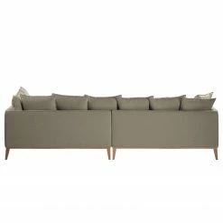Eva Padberg Collection Canapé d'angle XL Lavina - Tissu Moretey : Cappuccino - Méridienne longue à droite (vue de face) -loftscape Boutique ecksofa xl lavina webstoff ottomane davorstehend rechts steingrau 4721124