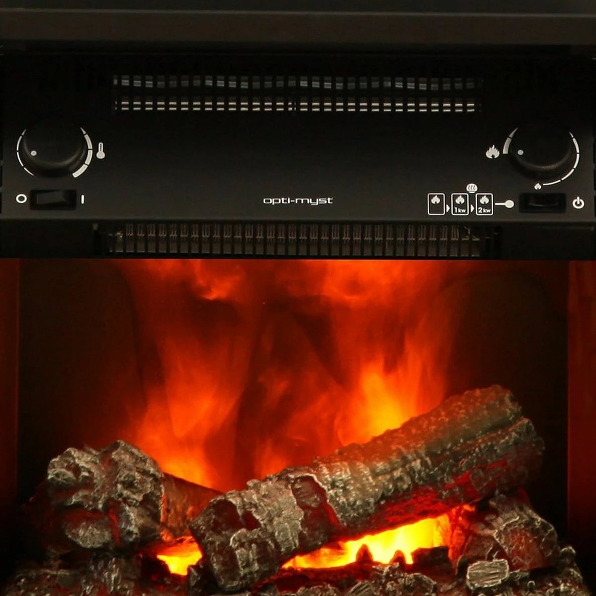 Montreux Cheminée d'angle électrique Louisiana - Blanc crème marbré 8 Montreux Cheminée d'angle électrique Louisiana - Blanc crème marbré – Image 6