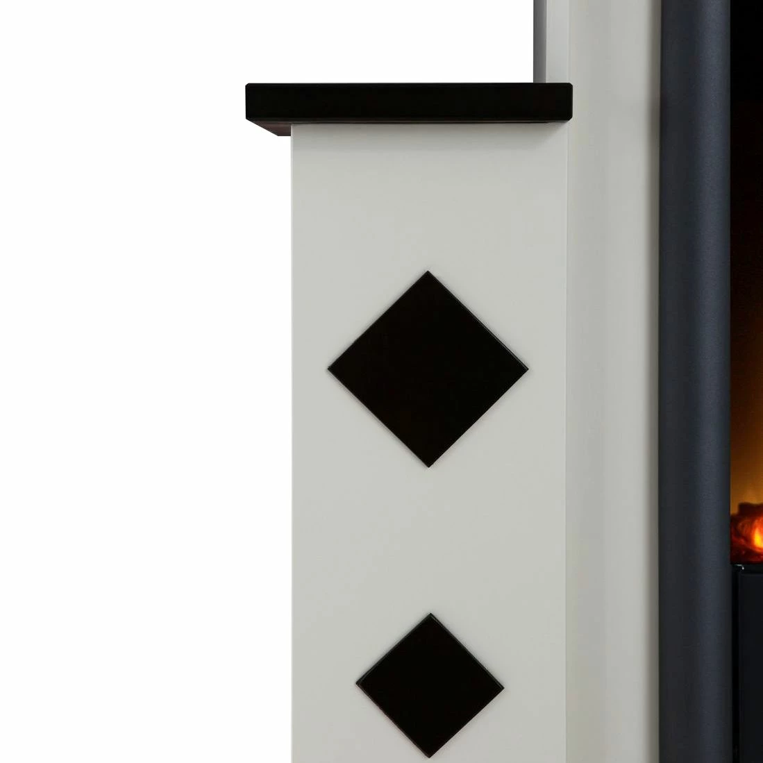 Montreux Cheminée électrique Calabria - Blanc cassé / Brun Havanne 6 Montreux Cheminée électrique Calabria - Blanc cassé / Brun Havanne – Image 4