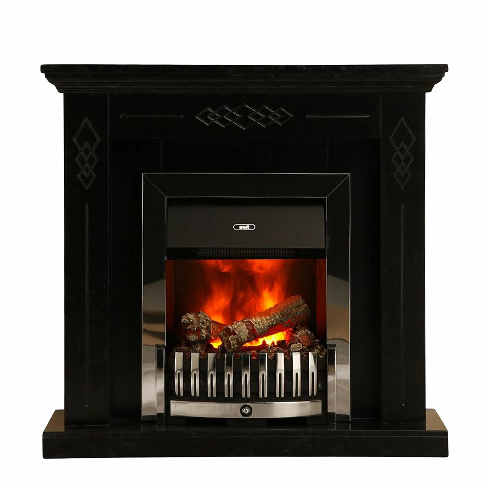 Montreux Cheminée électrique Missouri - Noir / Gris marbré 6 Montreux Cheminée électrique Missouri - Noir / Gris marbré – Image 4