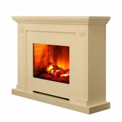Montreux Cheminée électrique Sommatino - Blanc crème