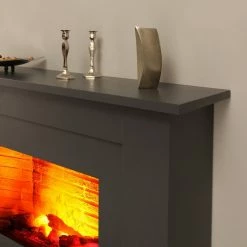 Montreux Cheminée électrique Suares - Imitation ardoise -loftscape Boutique elektrokamin suares schiefer dekor 3478117