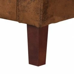 Ars manufacti Fauteuil à oreilles Naru - Imitation cuir vieilli - Marron - Tissu Bena Marron -loftscape Boutique europa traiding 2013 10 21 1 288131