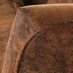 Ars manufacti Fauteuil à oreilles Naru - Imitation cuir vieilli - Marron - Tissu Bena Marron -loftscape Boutique europa traiding 2013 10 21 1 288134