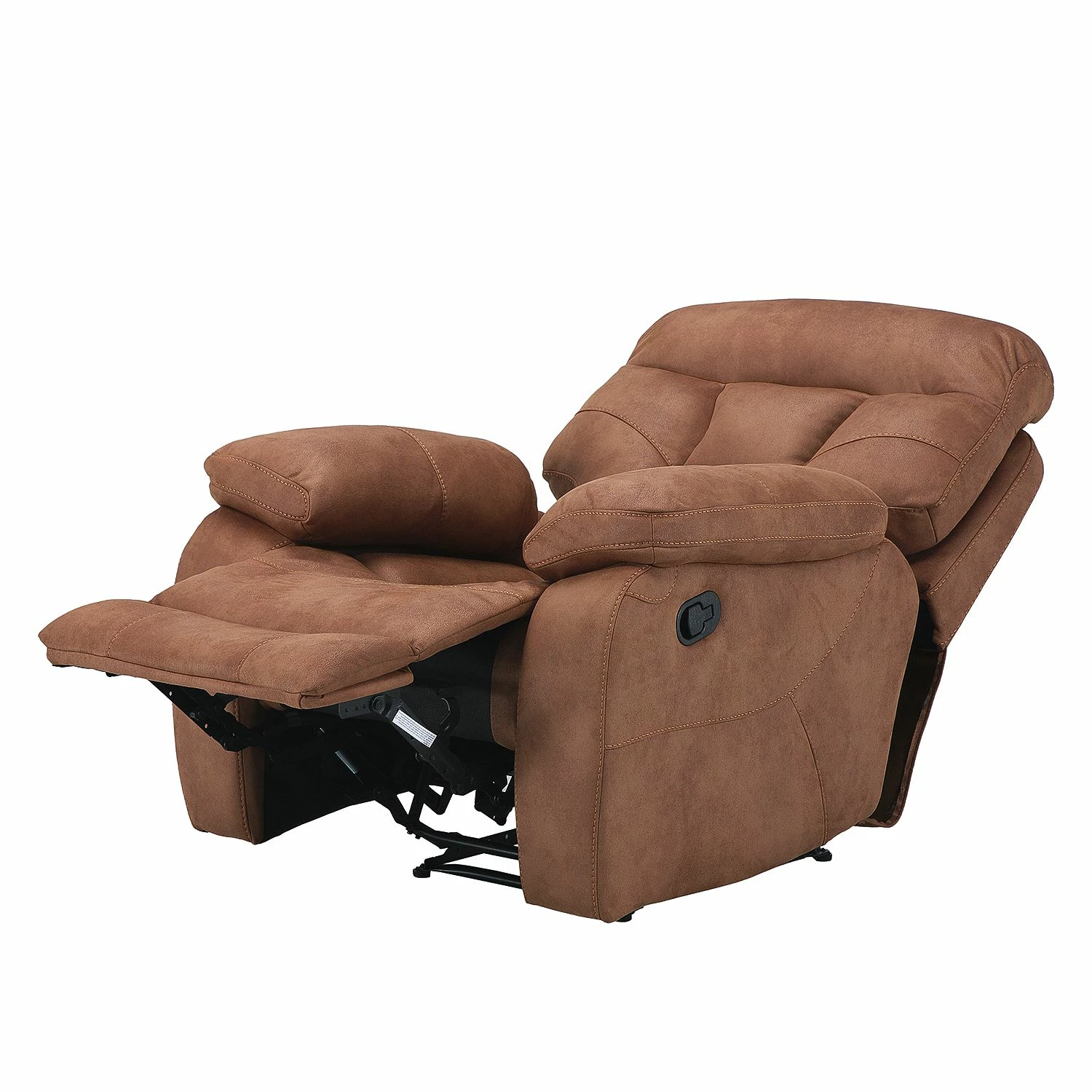 Modoform Fauteuil TV (fonction relaxation) - Microfibre - Marron clair 4 Modoform Fauteuil TV (fonction relaxation) - Microfibre - Marron clair – Image 2