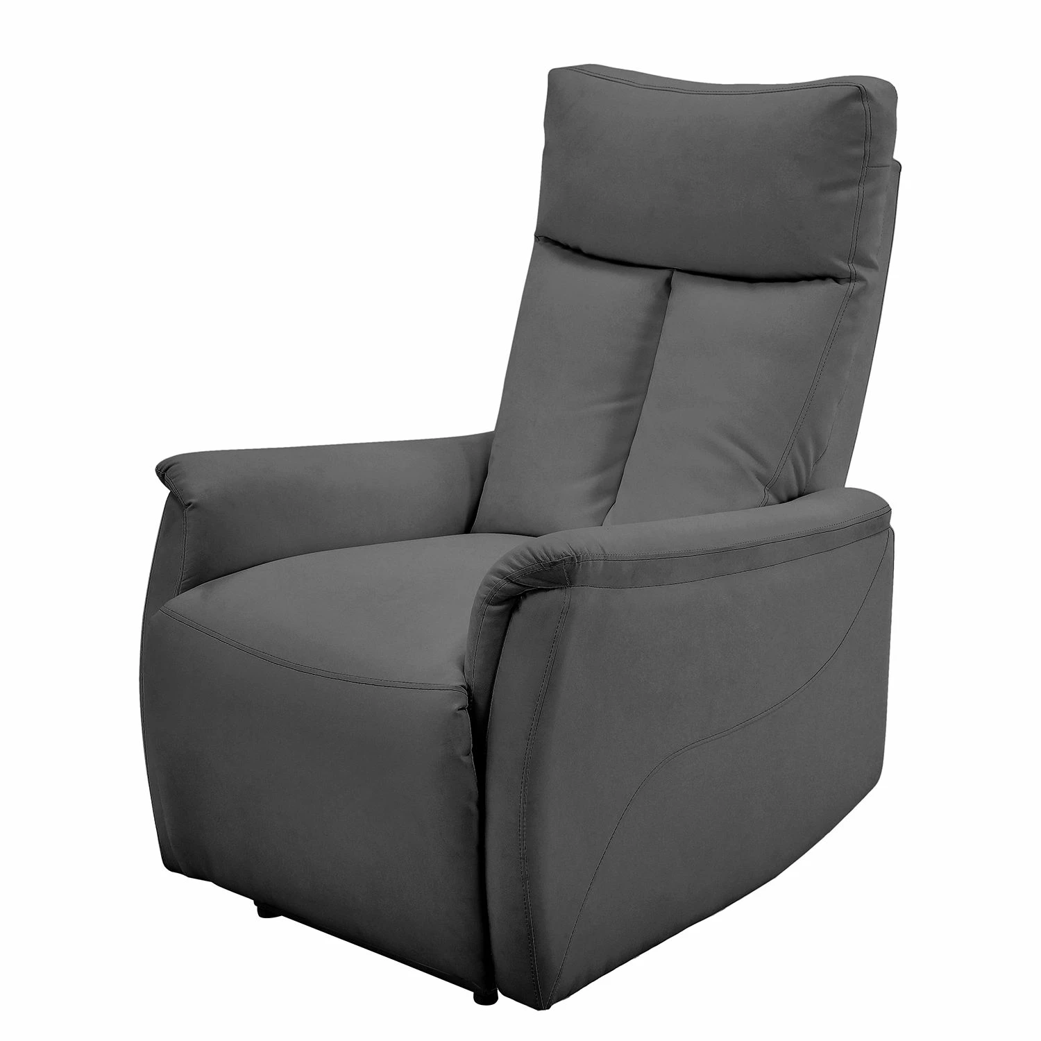 Modoform Fauteuil TV Tarata - Imitation cuir - Gris foncé 3 Modoform Fauteuil TV Tarata - Imitation cuir - Gris foncé