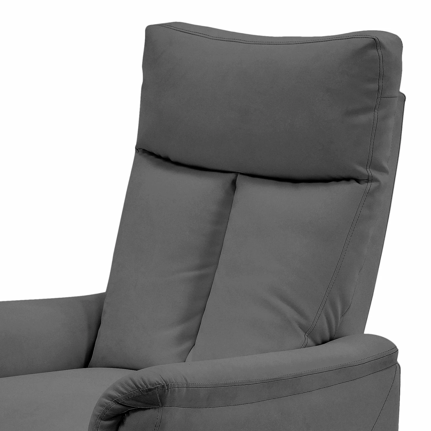 Modoform Fauteuil TV Tarata - Imitation cuir - Gris foncé 7 Modoform Fauteuil TV Tarata - Imitation cuir - Gris foncé – Image 5