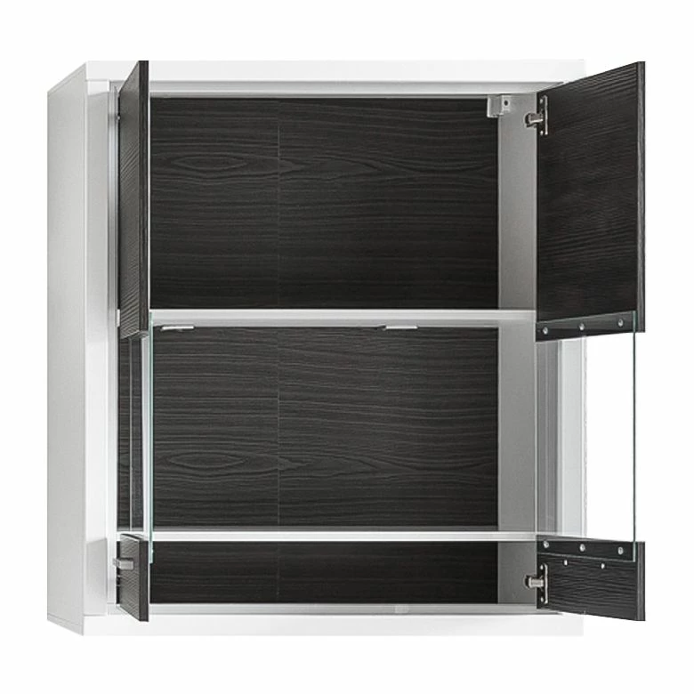 Mooved Vitrine suspendue Piorini II (avec éclai - Imitation pin anthracite / Blanc 5 Mooved Vitrine suspendue Piorini II (avec éclai - Imitation pin anthracite / Blanc – Image 3