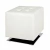 Home Design Tabouret capitonné Trafalgar - Imitation cuir Blanc -loftscape Boutique haku 20140213 611846