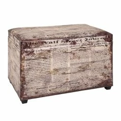 Home Design Coffre Rupert Vintage - Imitation cuir