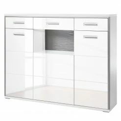 Loftscape Buffet haut Arco I - Blanc brillant / Gris