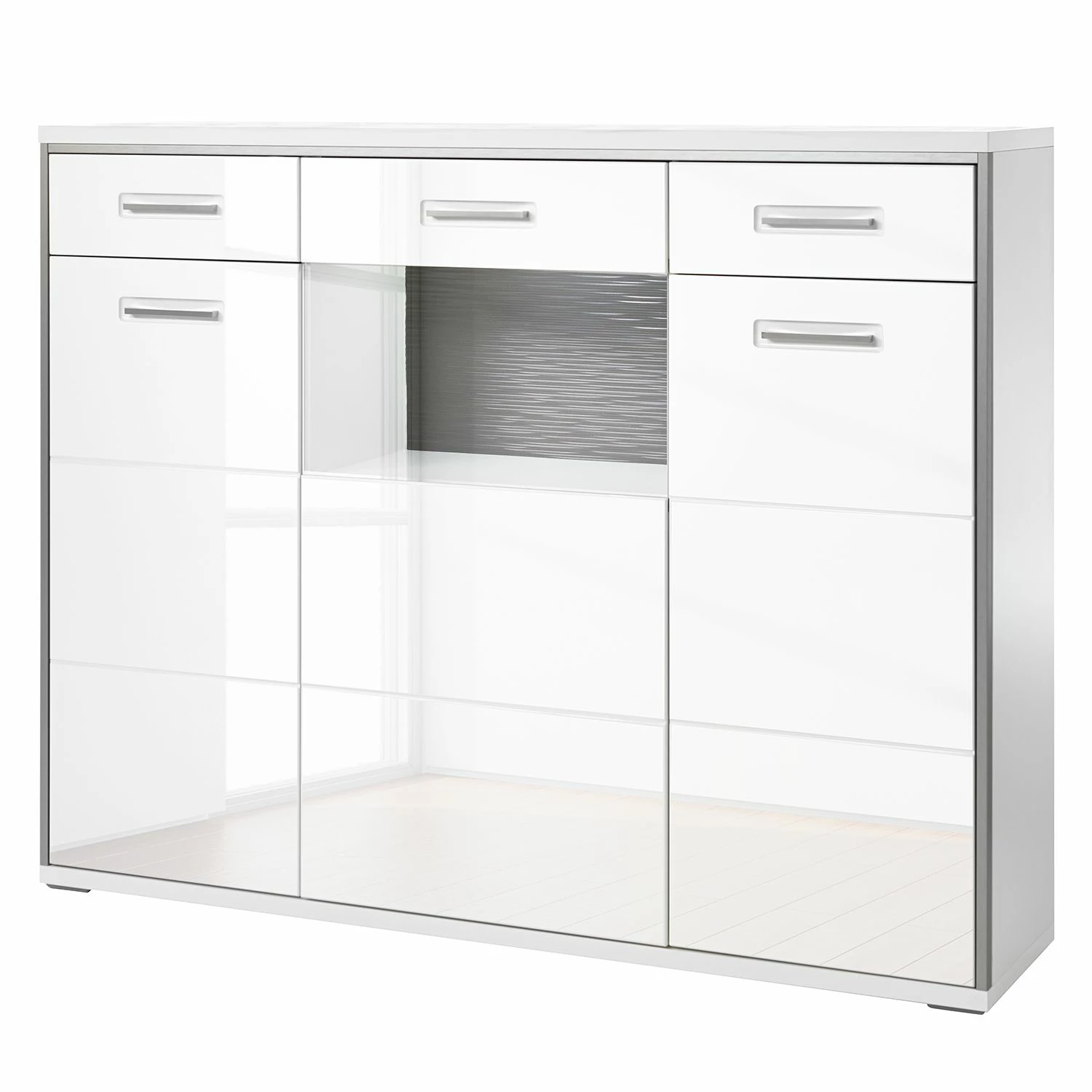 Loftscape Buffet haut Arco I - Blanc brillant / Gris 3 Loftscape Buffet haut Arco I - Blanc brillant / Gris