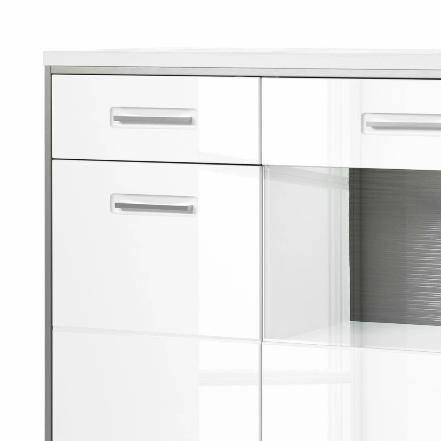 Loftscape Buffet haut Arco I - Blanc brillant / Gris 6 Loftscape Buffet haut Arco I - Blanc brillant / Gris – Image 4
