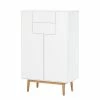 Mørteens Buffet haut Lindholm I - Partiellement en chêne massif - Blanc 1 Mørteens Buffet haut Lindholm I - Partiellement en chêne massif - Blanc -loftscape Boutique highboard lindholm weiss matt eiche massiv 333570