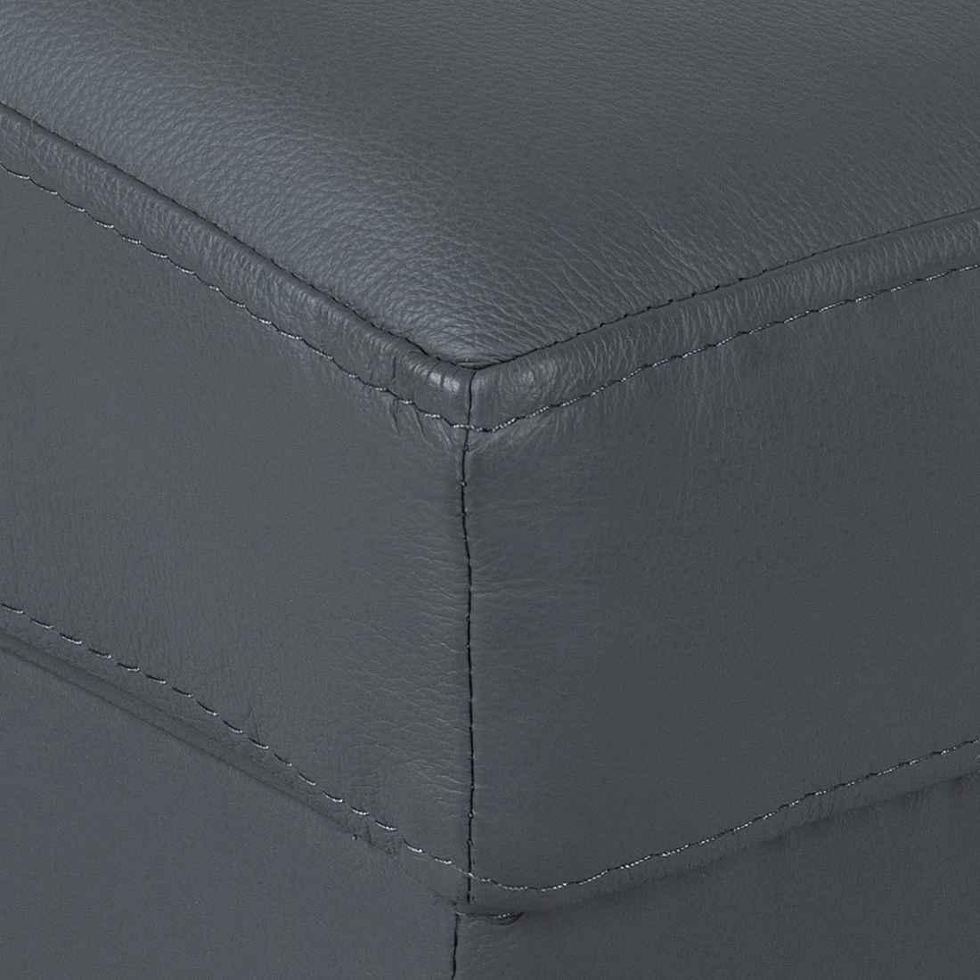 Loftscape Repose-pieds Peillon - Cuir véritable - Gris foncé 13 Loftscape Repose-pieds Peillon - Cuir véritable - Gris foncé – Image 11