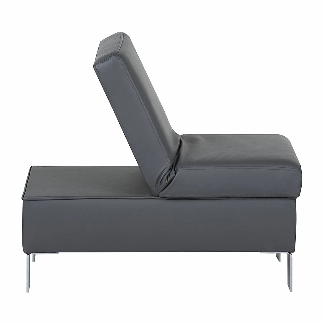 Loftscape Repose-pieds Peillon - Cuir véritable - Gris foncé 5 Loftscape Repose-pieds Peillon - Cuir véritable - Gris foncé – Image 3