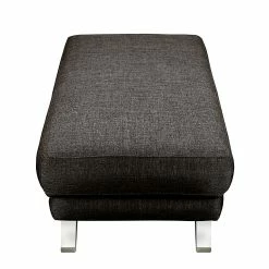 Loftscape Repose-pieds Silvano - Tissu - Marron / Noir -loftscape Boutique hocker silvano webstoff braun schwarz 454348