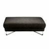Loftscape Repose-pieds Silvano - Tissu - Marron / Noir