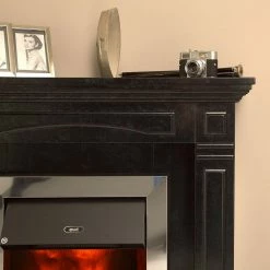 Montreux Cheminée électrique Houston - Noir / gris marbré -loftscape Boutique houston elektrokamin schwarz grau marmoriert 4168468