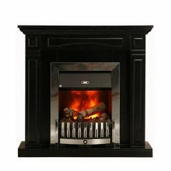 Montreux Cheminée électrique Houston - Noir / gris marbré -loftscape Boutique houston elektrokamin schwarz grau marmoriert 4168520