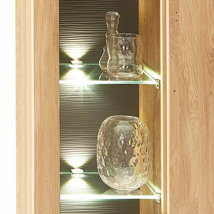 Naturoo Ensemble de meubles Macoun (4 éléments) - Avec éclairage - Partiellement en chêne sauvage massif 4 Naturoo Ensemble de meubles Macoun (4 éléments) - Avec éclairage - Partiellement en chêne sauvage massif – Image 2