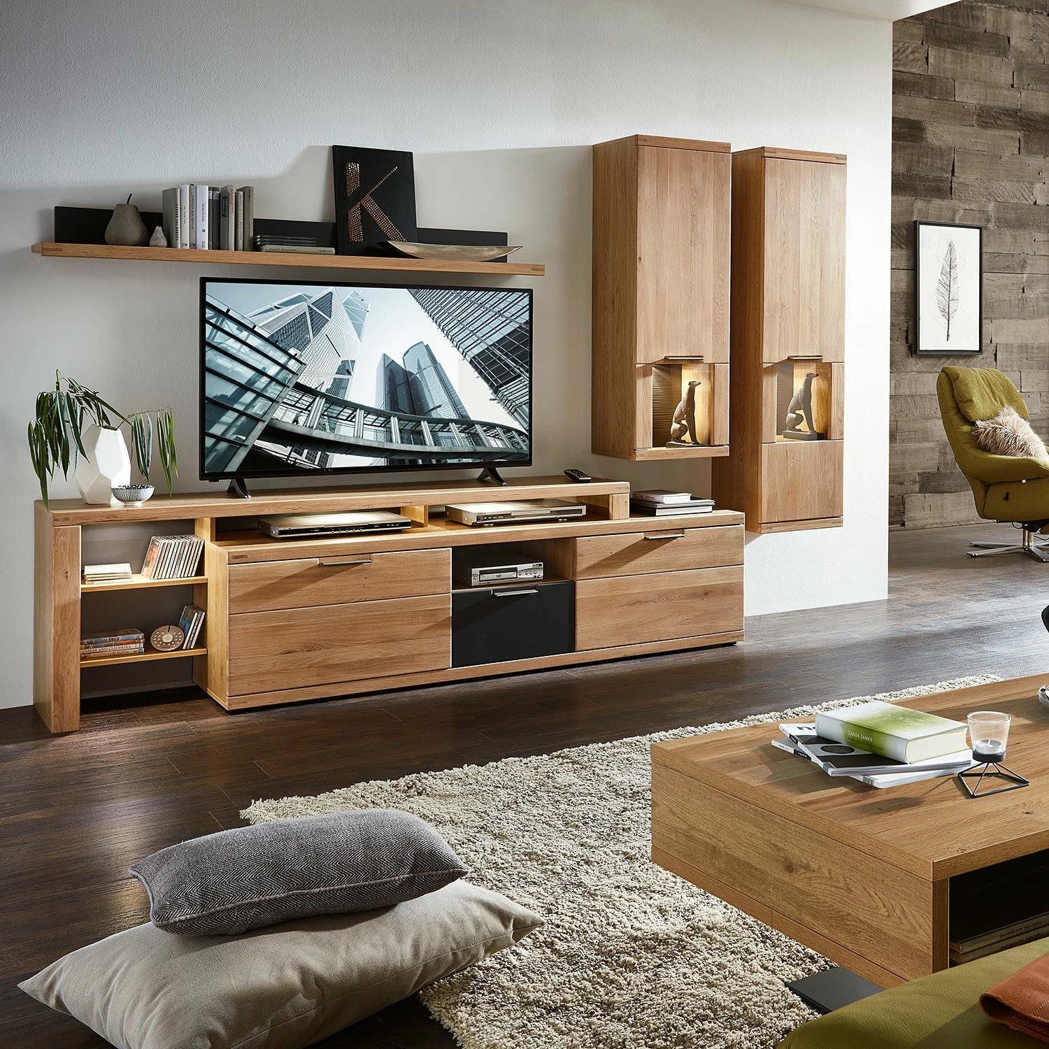 Naturoo Meuble TV Macoun II - Partiellement en chêne sauvage massif 4 Naturoo Meuble TV Macoun II - Partiellement en chêne sauvage massif – Image 2