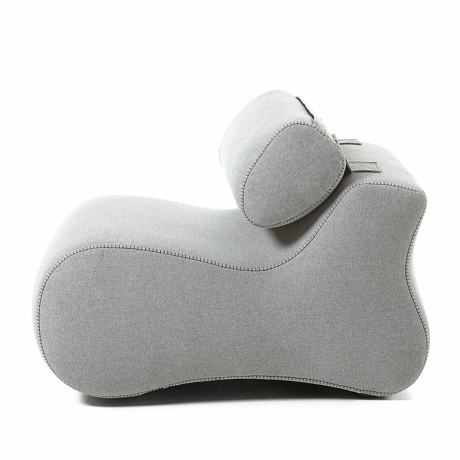 Fredriks Fauteuil Coppull Tissu - Gris clair 7 Fredriks Fauteuil Coppull Tissu - Gris clair – Image 5
