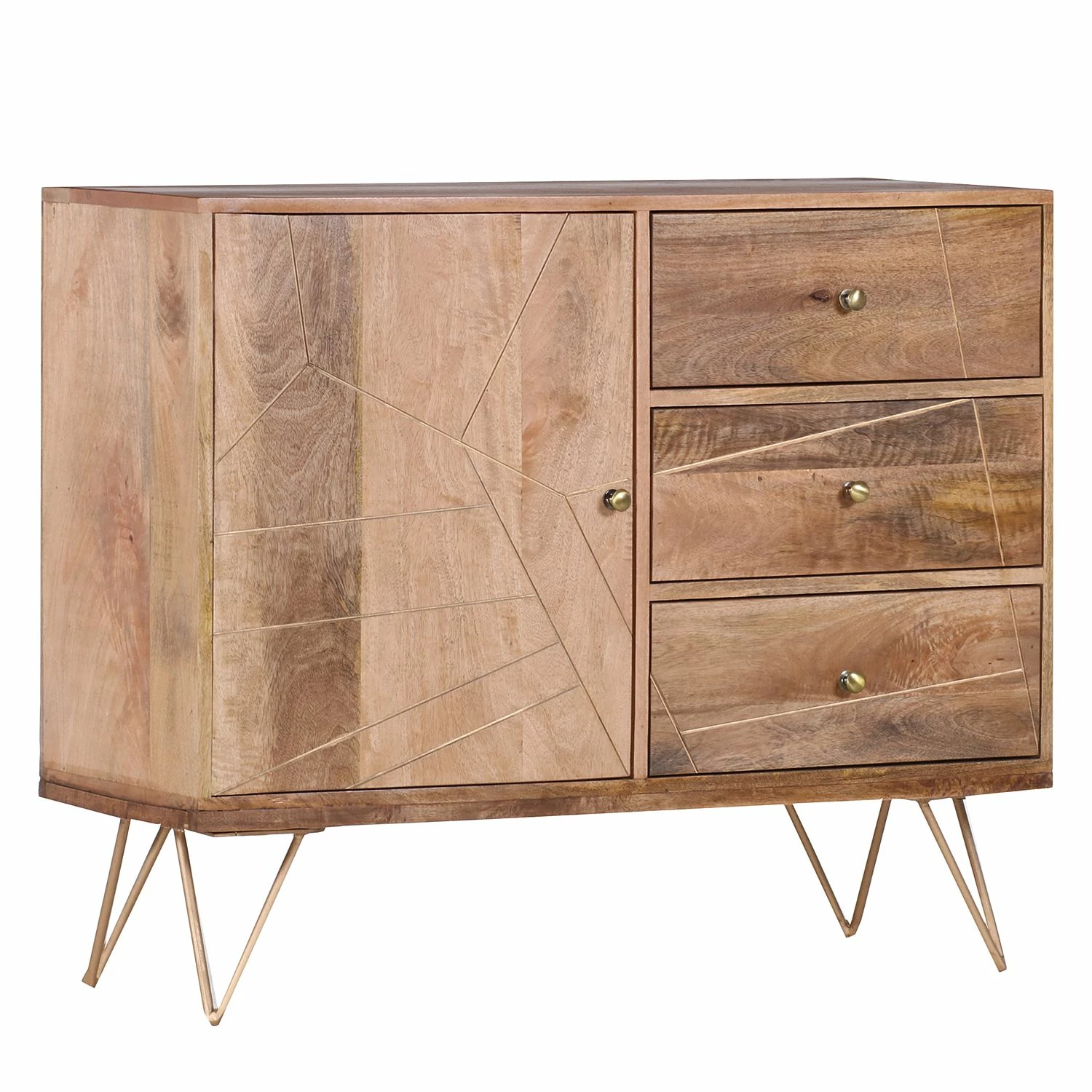 Ars manufacti Commode Argallo II - Manguier massif / Métal - Manguier / Doré 3 Ars manufacti Commode Argallo II - Manguier massif / Métal - Manguier / Doré