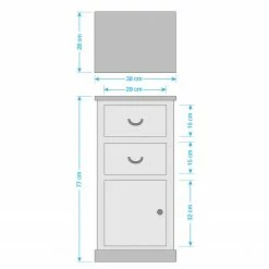 Maison Belfort Buffet Bellfield - Hauteur : 77 cm 13 Maison Belfort Buffet Bellfield - Hauteur : 77 cm -loftscape Boutique kommode bellfield paulownia massiv weiss paulownia white washed 77 cm 5006152